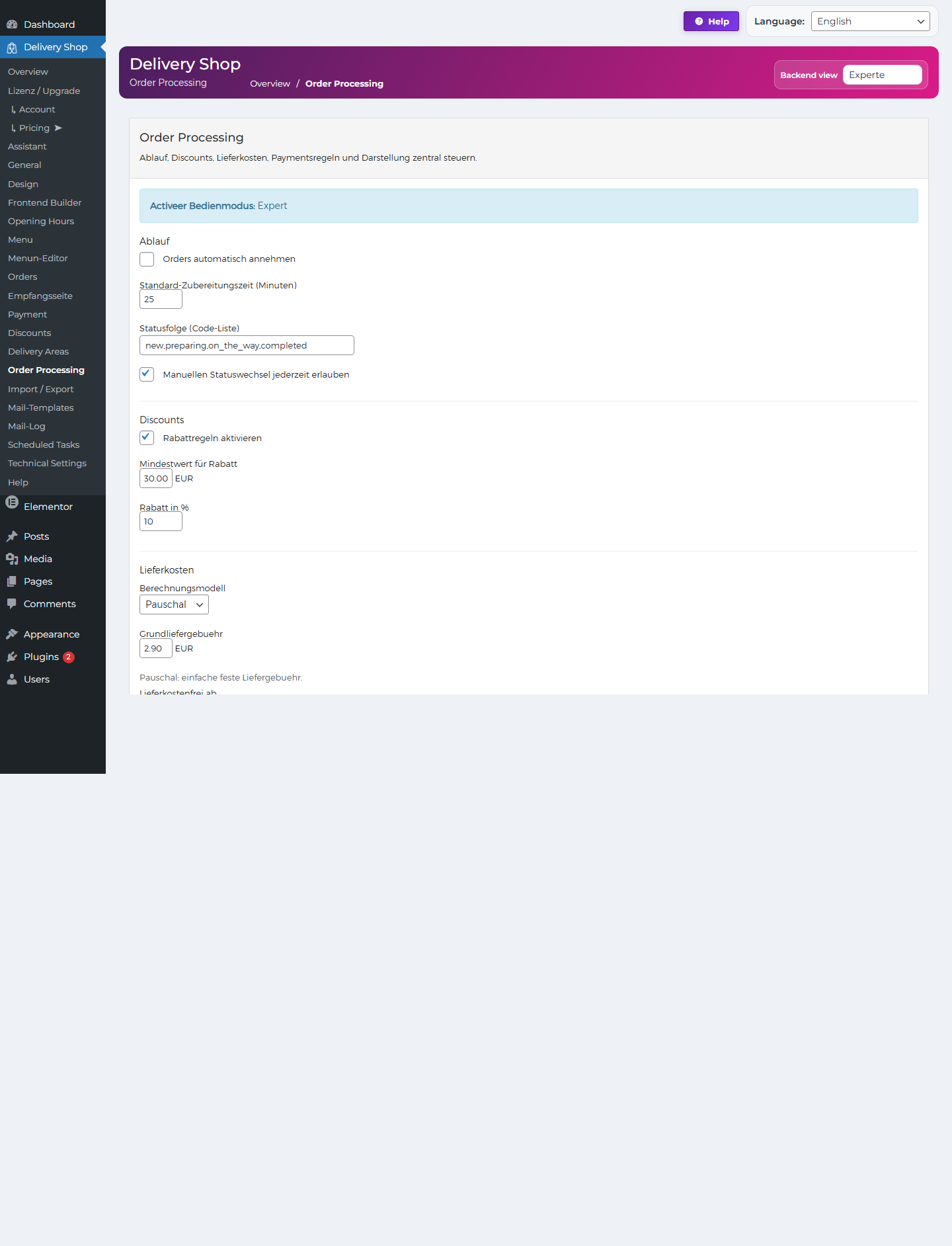 DeliveryKing order processing